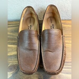 Claiborne Brown Faux Leather Slip-On Loafer Dress Shoes Men's Size 11.5M Used